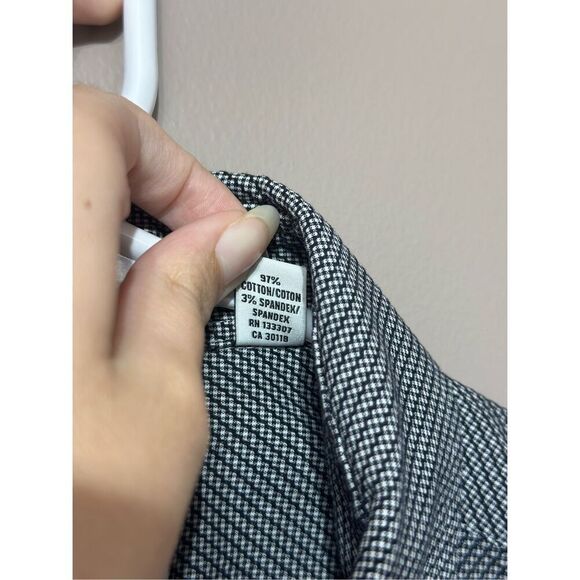 NWOT Ben Sherman Tailored Slim Fit Stretch Black Plaid Button Up Dress Shirt Men - Picture 9 of 10